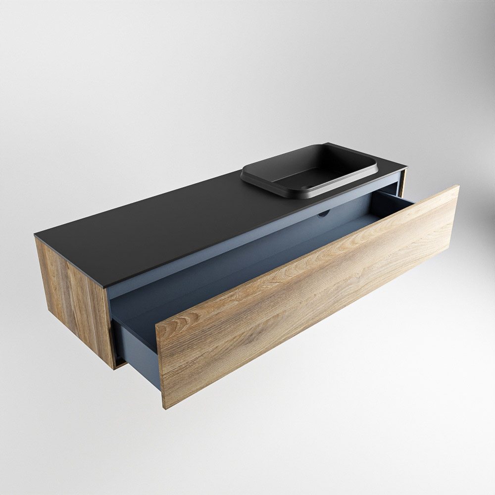 MONDIAZ ERIN 150cm mueble de baño color Dark Brown Grey 1 cajón. Lavabo RIDGE Derecho 1 orificio color Urban. 6 MONDIAZ ERIN 150cm mueble de baño color Dark Brown Grey 1 cajón. Lavabo RIDGE Derecho 1 orificio color Urban. - Imagen 6