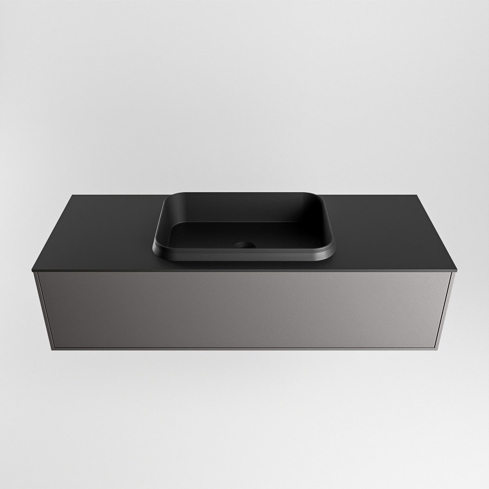 MONDIAZ ERIN 120cm mueble de baño color Dark Grey 1 cajón. Lavabo RIDGE Centro 1 orificio color Urban. 5 MONDIAZ ERIN 120cm mueble de baño color Dark Grey 1 cajón. Lavabo RIDGE Centro 1 orificio color Urban. - Imagen 5