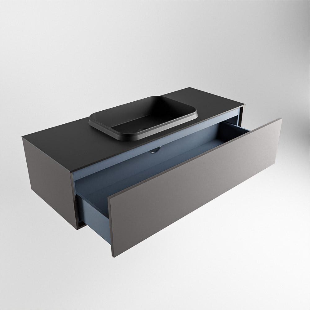 MONDIAZ ERIN 120cm mueble de baño color Dark Grey 1 cajón. Lavabo RIDGE Centro sin orificio color Urban. 6 MONDIAZ ERIN 120cm mueble de baño color Dark Grey 1 cajón. Lavabo RIDGE Centro sin orificio color Urban. - Imagen 6