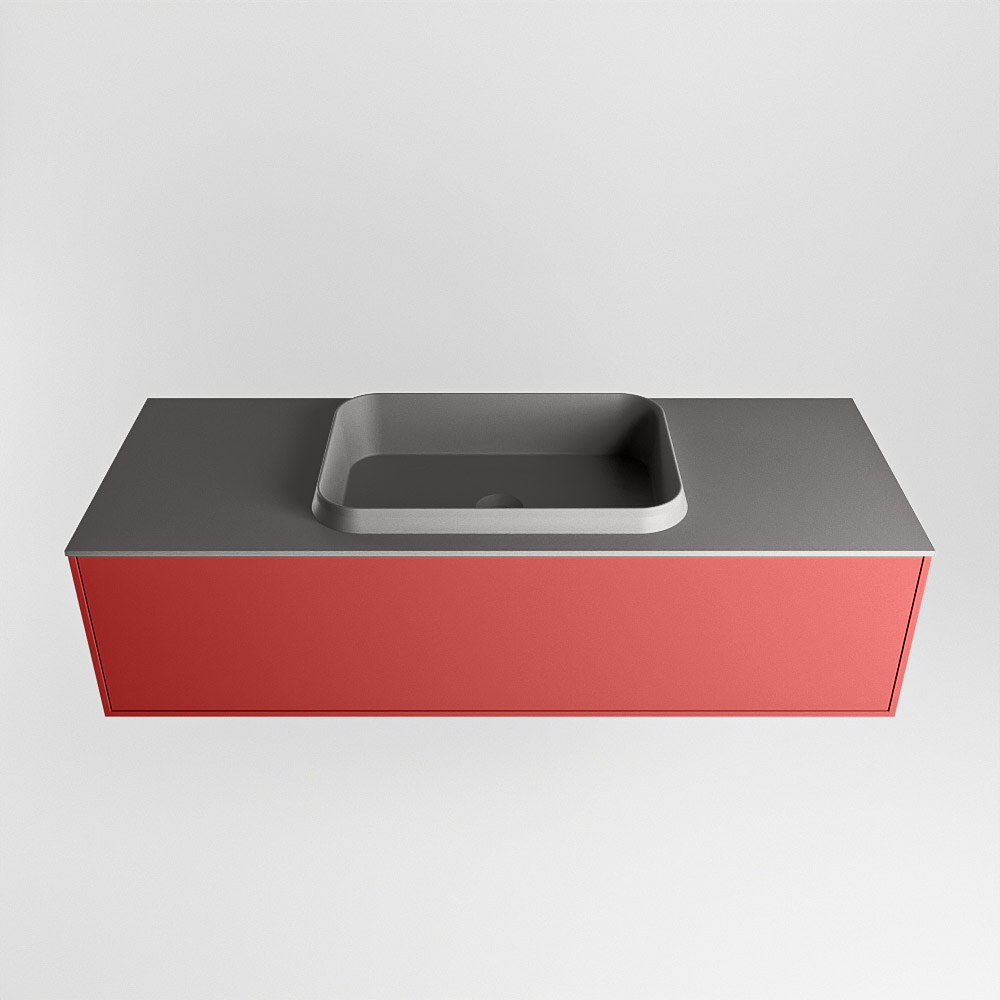 MONDIAZ ERIN 120cm mueble de baño color Fire 1 cajón. Lavabo RIDGE Centro 1 orificio color Dark Grey. 5 MONDIAZ ERIN 120cm mueble de baño color Fire 1 cajón. Lavabo RIDGE Centro 1 orificio color Dark Grey. - Imagen 5