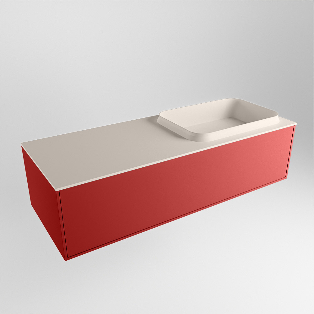MONDIAZ ERIN 120cm mueble de baño color Fire 1 cajón. Lavabo RIDGE Derecho sin orificio color Linen. 4 MONDIAZ ERIN 120cm mueble de baño color Fire 1 cajón. Lavabo RIDGE Derecho sin orificio color Linen. - Imagen 4