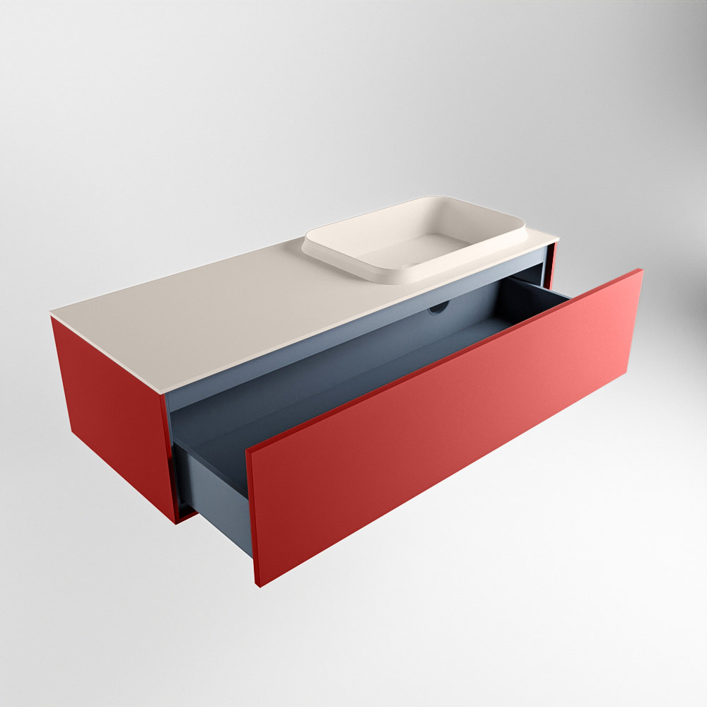 MONDIAZ ERIN 120cm mueble de baño color Fire 1 cajón. Lavabo RIDGE Derecho sin orificio color Linen. 6 MONDIAZ ERIN 120cm mueble de baño color Fire 1 cajón. Lavabo RIDGE Derecho sin orificio color Linen. - Imagen 6