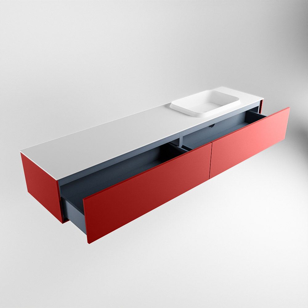 MONDIAZ ERIN 200cm mueble de baño color Fire 2 cajones. Lavabo RIDGE Derecho 1 orificio color Talc. 6 MONDIAZ ERIN 200cm mueble de baño color Fire 2 cajones. Lavabo RIDGE Derecho 1 orificio color Talc. - Imagen 6