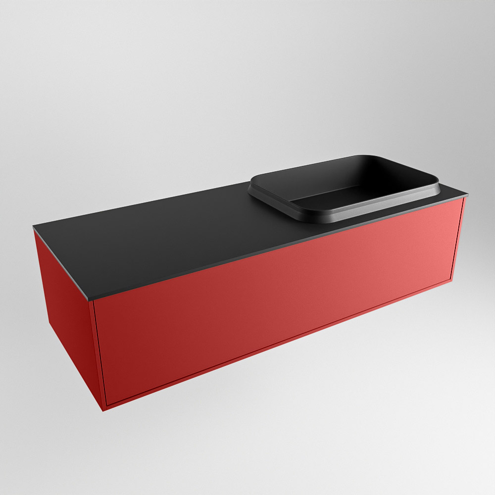 MONDIAZ ERIN 120cm mueble de baño color Fire 1 cajón. Lavabo RIDGE Derecho 1 orificio color Urban. 4 MONDIAZ ERIN 120cm mueble de baño color Fire 1 cajón. Lavabo RIDGE Derecho 1 orificio color Urban. - Imagen 4