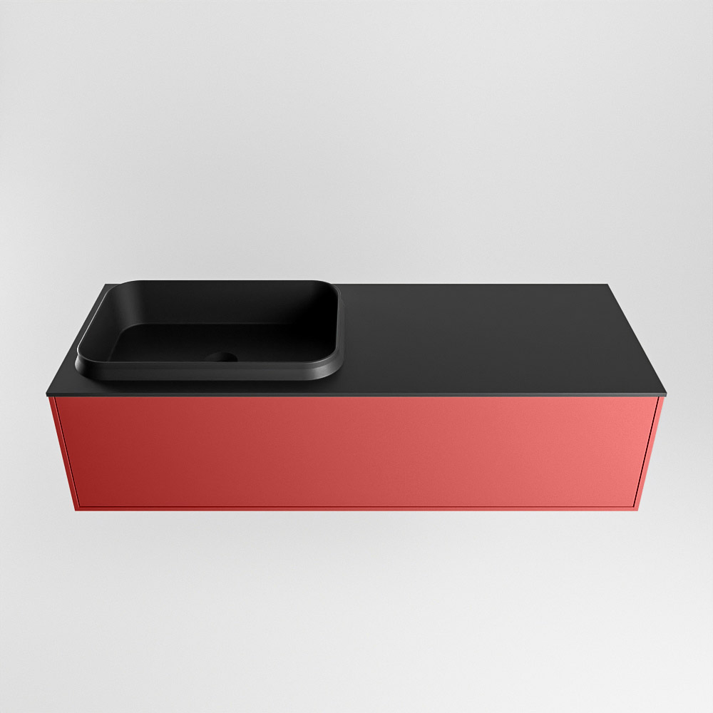 MONDIAZ ERIN 120cm mueble de baño color Fire 1 cajón. Lavabo RIDGE Izquierda 1 orificio color Urban. 5 MONDIAZ ERIN 120cm mueble de baño color Fire 1 cajón. Lavabo RIDGE Izquierda 1 orificio color Urban. - Imagen 5