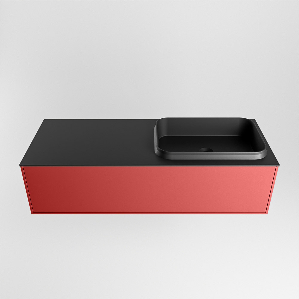 MONDIAZ ERIN 120cm mueble de baño color Fire 1 cajón. Lavabo RIDGE Derecho 1 orificio color Urban. 5 MONDIAZ ERIN 120cm mueble de baño color Fire 1 cajón. Lavabo RIDGE Derecho 1 orificio color Urban. - Imagen 5