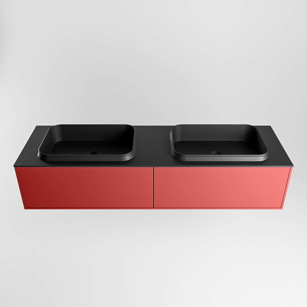 MONDIAZ ERIN 150cm mueble de baño color Fire 2 cajones. Lavabo RIDGE Doble 2 orificios color Urban. 5 MONDIAZ ERIN 150cm mueble de baño color Fire 2 cajones. Lavabo RIDGE Doble 2 orificios color Urban. - Imagen 5