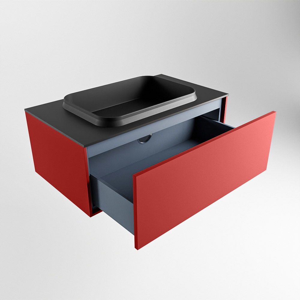 MONDIAZ ERIN 80cm mueble de baño color Fire 1 cajón. Lavabo RIDGE Centro 1 orificio color Urban. 6 MONDIAZ ERIN 80cm mueble de baño color Fire 1 cajón. Lavabo RIDGE Centro 1 orificio color Urban. - Imagen 6