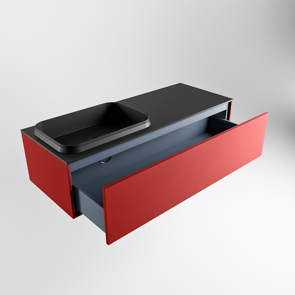 MONDIAZ ERIN 120cm mueble de baño color Fire 1 cajón. Lavabo RIDGE Izquierda 1 orificio color Urban. 6 MONDIAZ ERIN 120cm mueble de baño color Fire 1 cajón. Lavabo RIDGE Izquierda 1 orificio color Urban. - Imagen 6
