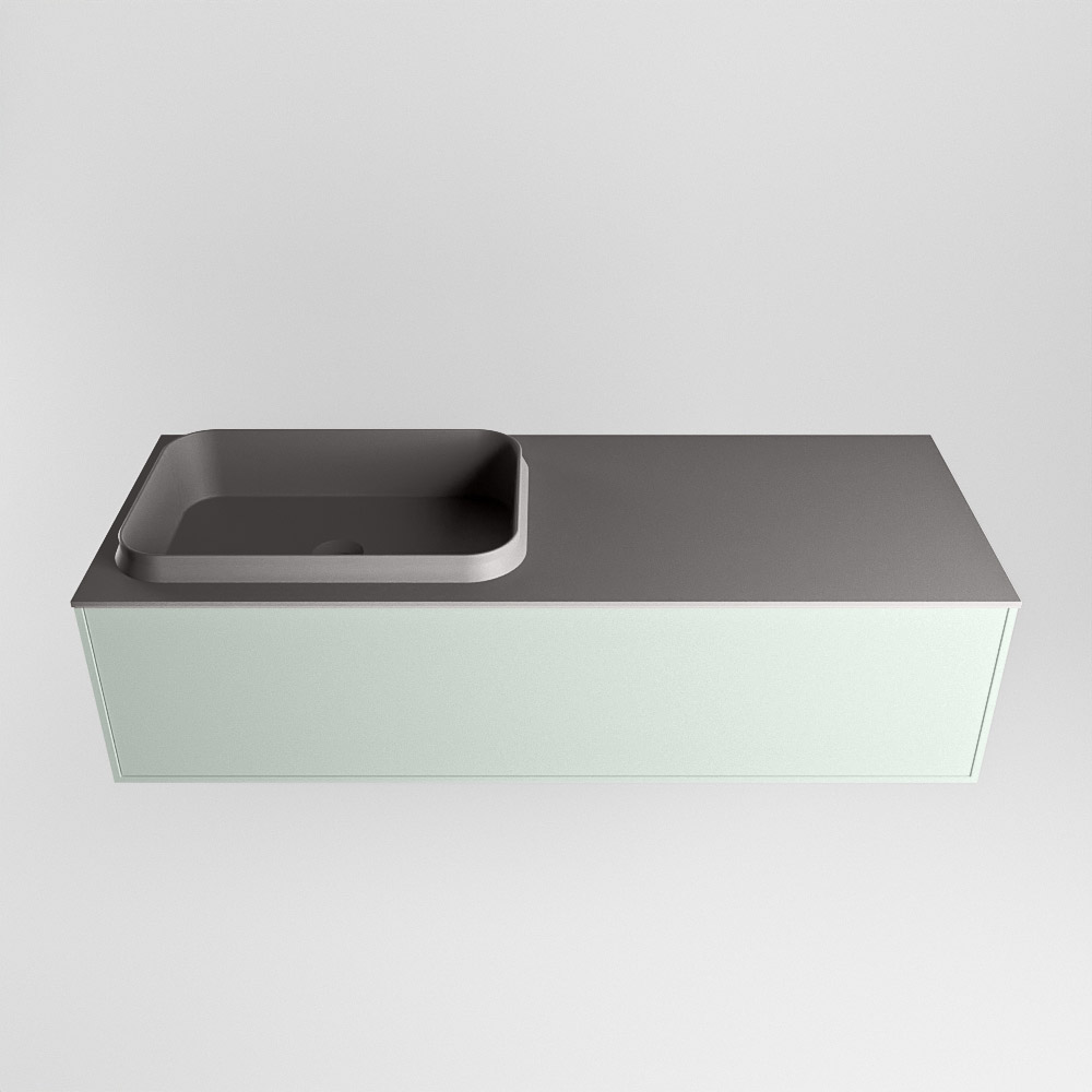 MONDIAZ ERIN 120cm mueble de baño color Greey 1 cajón. Lavabo RIDGE Izquierda sin orificio color Dark Grey. 5 MONDIAZ ERIN 120cm mueble de baño color Greey 1 cajón. Lavabo RIDGE Izquierda sin orificio color Dark Grey. - Imagen 5
