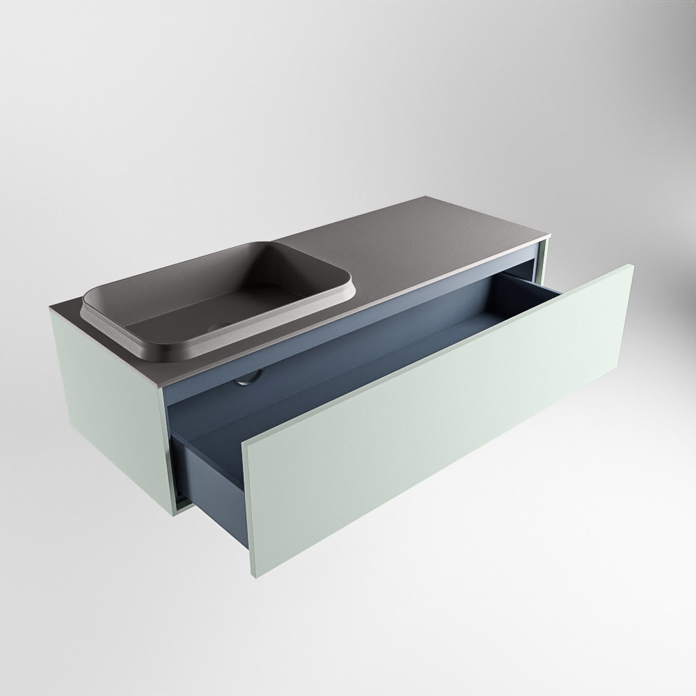 MONDIAZ ERIN 120cm mueble de baño color Greey 1 cajón. Lavabo RIDGE Izquierda sin orificio color Dark Grey. 6 MONDIAZ ERIN 120cm mueble de baño color Greey 1 cajón. Lavabo RIDGE Izquierda sin orificio color Dark Grey. - Imagen 6