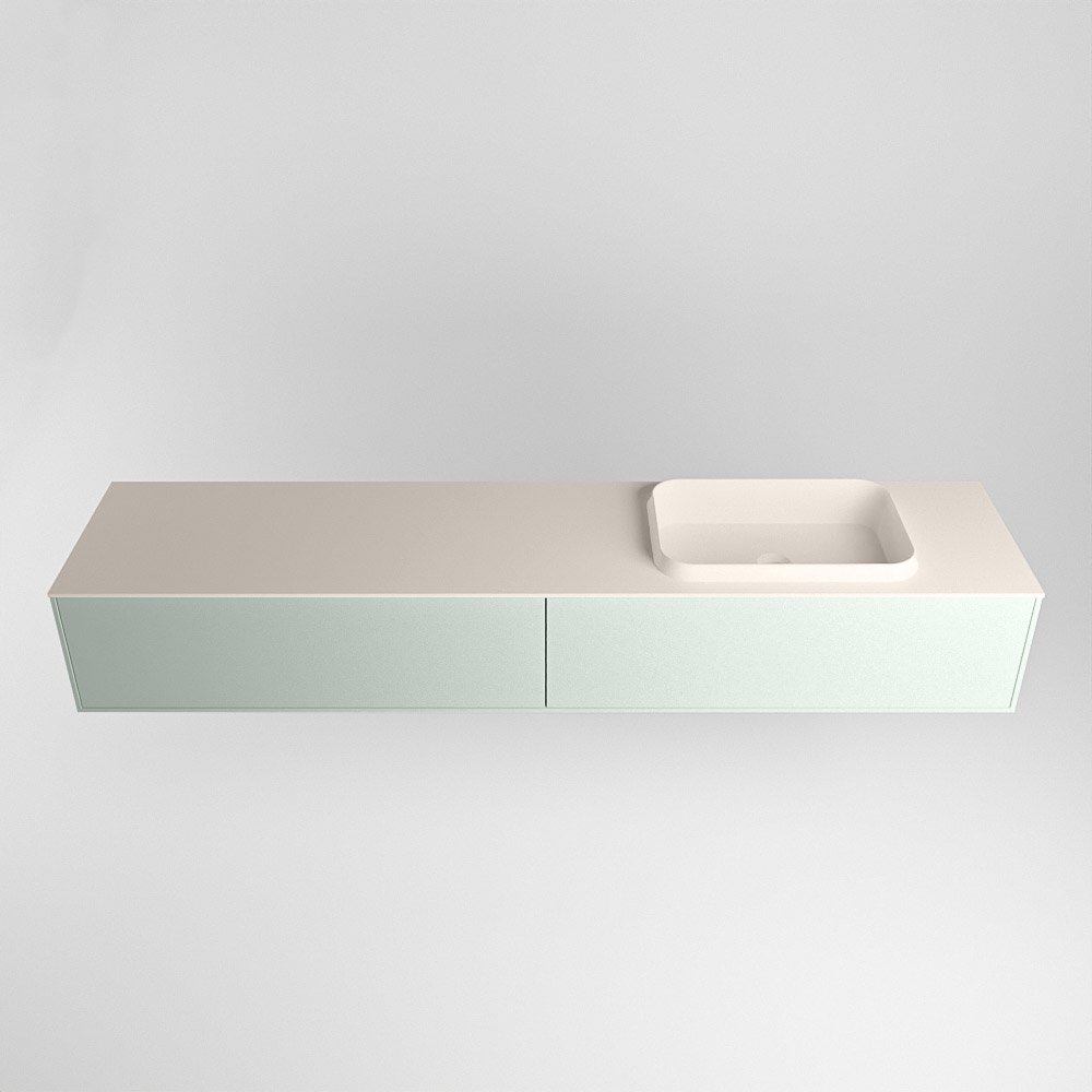 MONDIAZ ERIN 200cm mueble de baño color Greey 2 cajones. Lavabo RIDGE Derecho 1 orificio color Linen. 5 MONDIAZ ERIN 200cm mueble de baño color Greey 2 cajones. Lavabo RIDGE Derecho 1 orificio color Linen. - Imagen 5