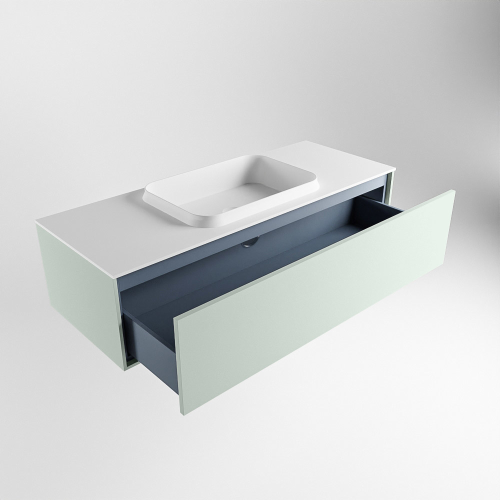 MONDIAZ ERIN 120cm mueble de baño color Greey 1 cajón. Lavabo RIDGE Centro 1 orificio color Talc. 6 MONDIAZ ERIN 120cm mueble de baño color Greey 1 cajón. Lavabo RIDGE Centro 1 orificio color Talc. - Imagen 6