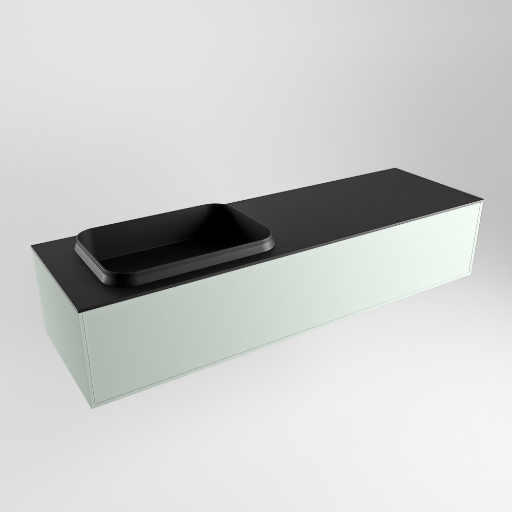 MONDIAZ ERIN 150cm mueble de baño color Greey 1 cajón. Lavabo RIDGE Izquierda 1 orificio color Urban. 4 MONDIAZ ERIN 150cm mueble de baño color Greey 1 cajón. Lavabo RIDGE Izquierda 1 orificio color Urban. - Imagen 4