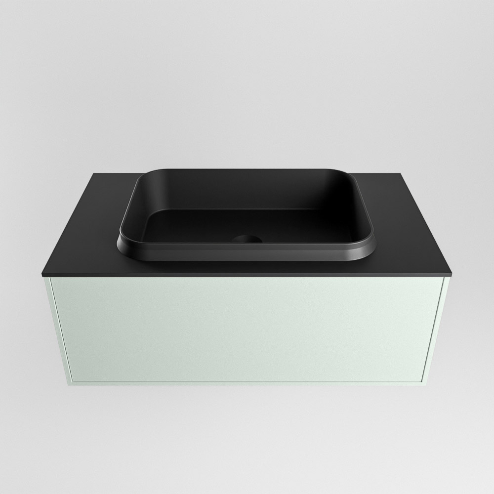MONDIAZ ERIN 80cm mueble de baño color Greey 1 cajón. Lavabo RIDGE Centro 1 orificio color Urban. 5 MONDIAZ ERIN 80cm mueble de baño color Greey 1 cajón. Lavabo RIDGE Centro 1 orificio color Urban. - Imagen 5