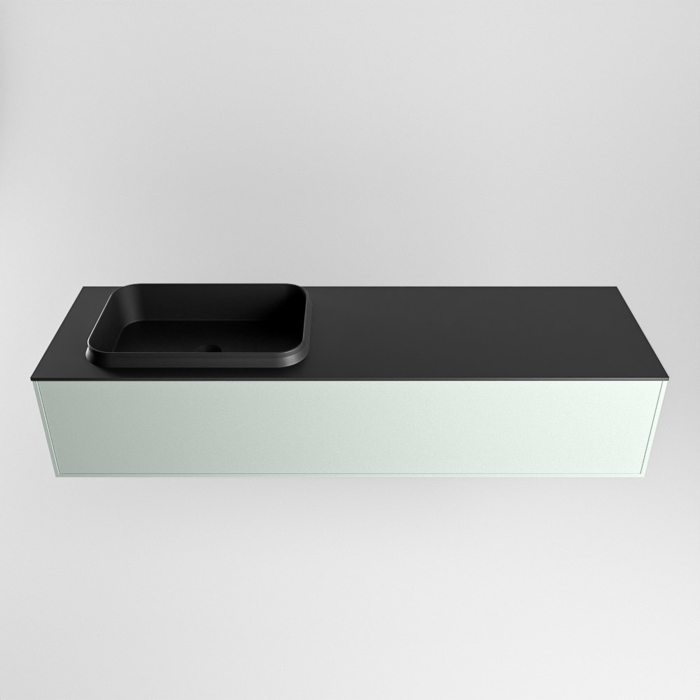 MONDIAZ ERIN 150cm mueble de baño color Greey 1 cajón. Lavabo RIDGE Izquierda 1 orificio color Urban. 5 MONDIAZ ERIN 150cm mueble de baño color Greey 1 cajón. Lavabo RIDGE Izquierda 1 orificio color Urban. - Imagen 5