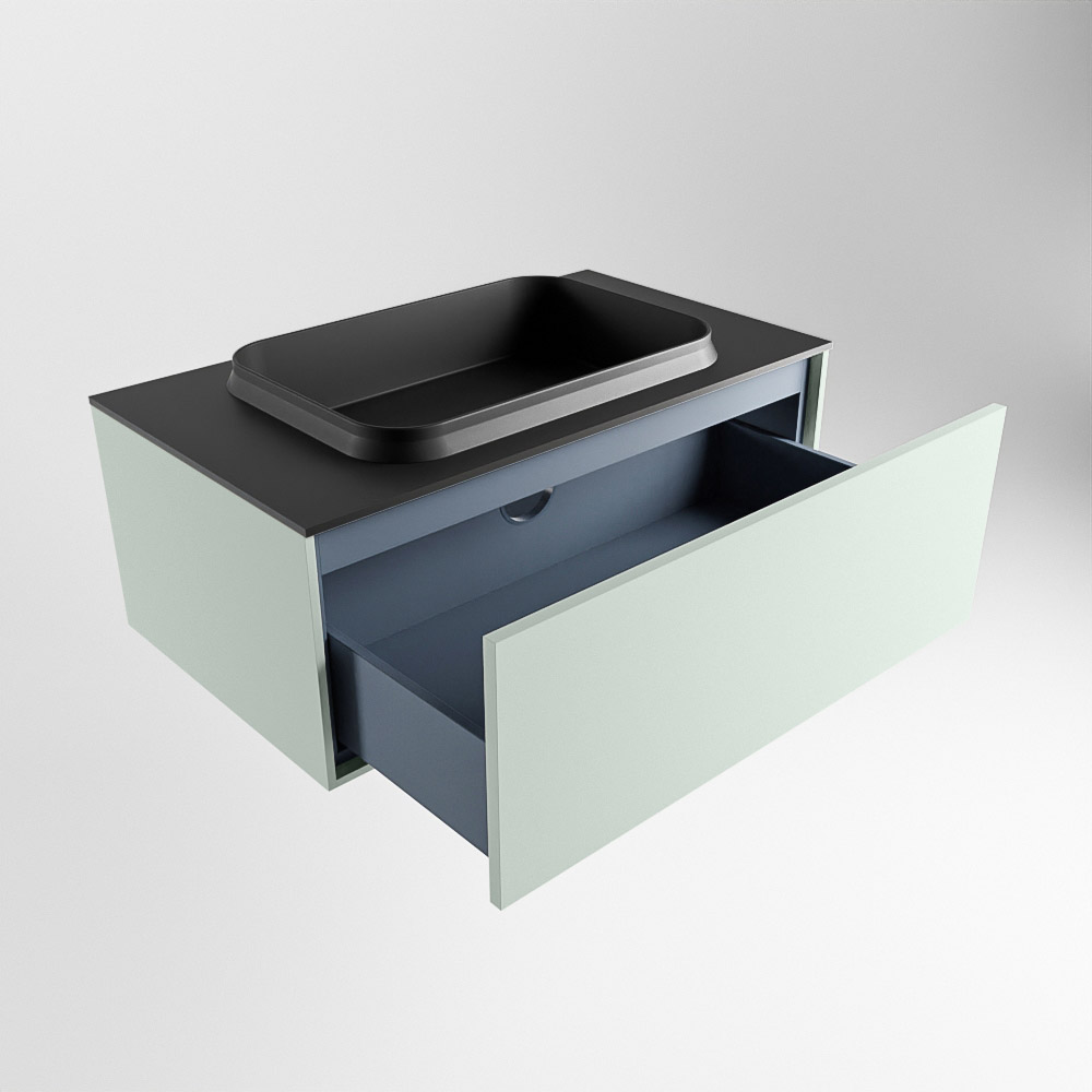 MONDIAZ ERIN 80cm mueble de baño color Greey 1 cajón. Lavabo RIDGE Centro 1 orificio color Urban. 6 MONDIAZ ERIN 80cm mueble de baño color Greey 1 cajón. Lavabo RIDGE Centro 1 orificio color Urban. - Imagen 6