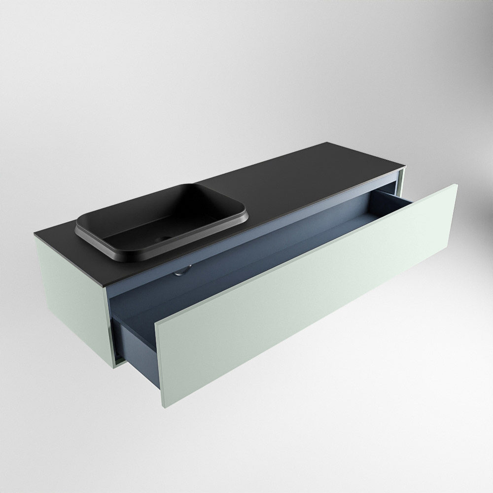 MONDIAZ ERIN 150cm mueble de baño color Greey 1 cajón. Lavabo RIDGE Izquierda 1 orificio color Urban. 6 MONDIAZ ERIN 150cm mueble de baño color Greey 1 cajón. Lavabo RIDGE Izquierda 1 orificio color Urban. - Imagen 6