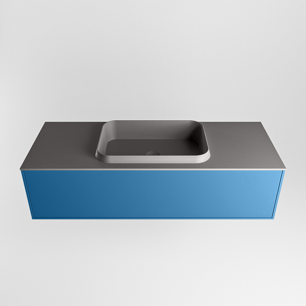 MONDIAZ ERIN 120cm mueble de baño color Jeans 1 cajón. Lavabo RIDGE Centro 1 orificio color Dark Grey. 5 MONDIAZ ERIN 120cm mueble de baño color Jeans 1 cajón. Lavabo RIDGE Centro 1 orificio color Dark Grey. - Imagen 5