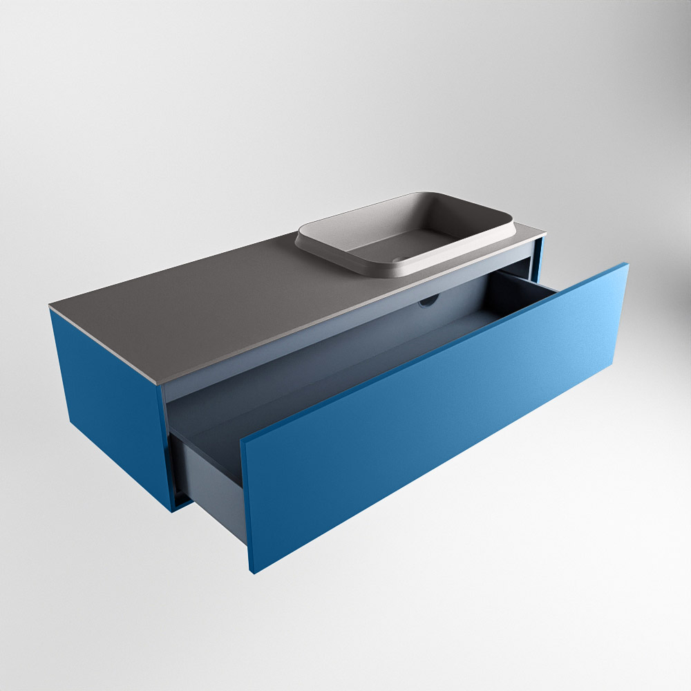 MONDIAZ ERIN 120cm mueble de baño color Jeans 1 cajón. Lavabo RIDGE Derecho sin orificio color Dark Grey. 6 MONDIAZ ERIN 120cm mueble de baño color Jeans 1 cajón. Lavabo RIDGE Derecho sin orificio color Dark Grey. - Imagen 6