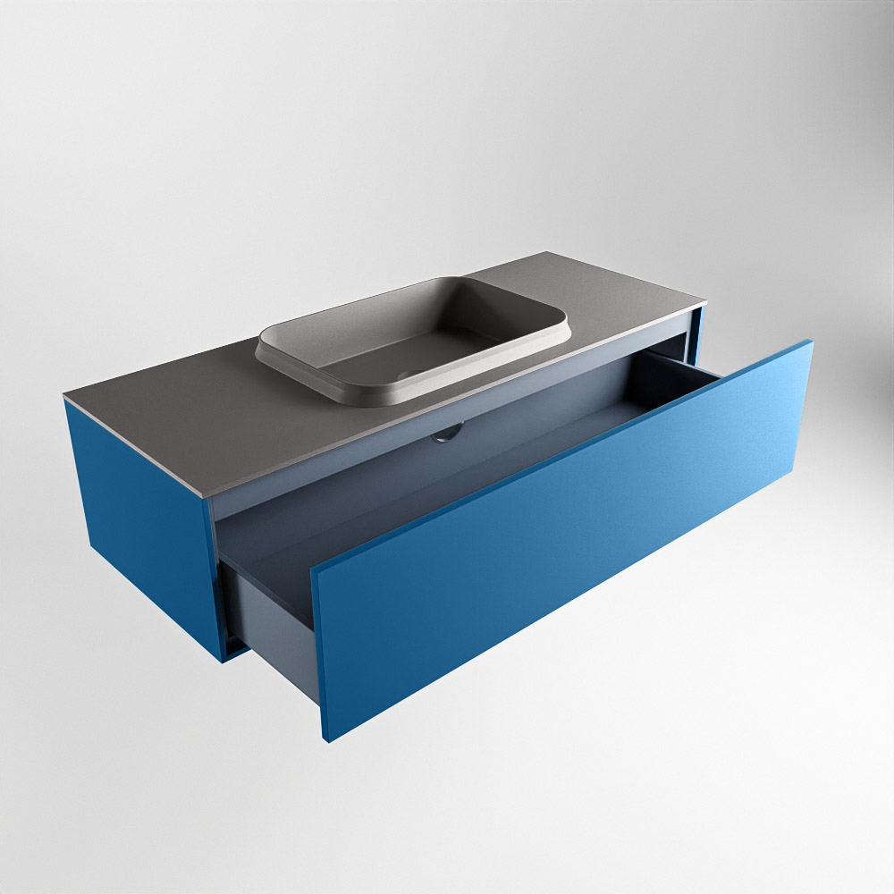 MONDIAZ ERIN 120cm mueble de baño color Jeans 1 cajón. Lavabo RIDGE Centro 1 orificio color Dark Grey. 6 MONDIAZ ERIN 120cm mueble de baño color Jeans 1 cajón. Lavabo RIDGE Centro 1 orificio color Dark Grey. - Imagen 6