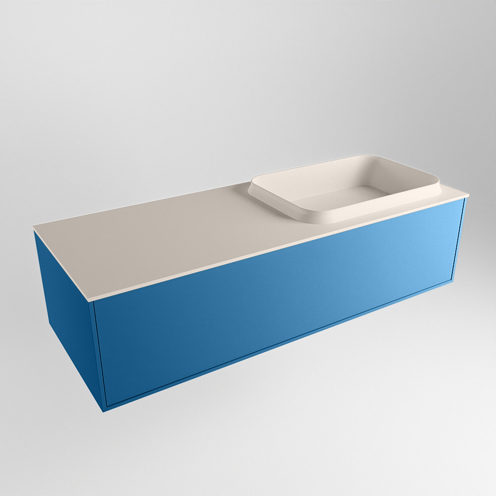MONDIAZ ERIN 120cm mueble de baño color Jeans 1 cajón. Lavabo RIDGE Derecho 1 orificio color Linen. 4 MONDIAZ ERIN 120cm mueble de baño color Jeans 1 cajón. Lavabo RIDGE Derecho 1 orificio color Linen. - Imagen 4