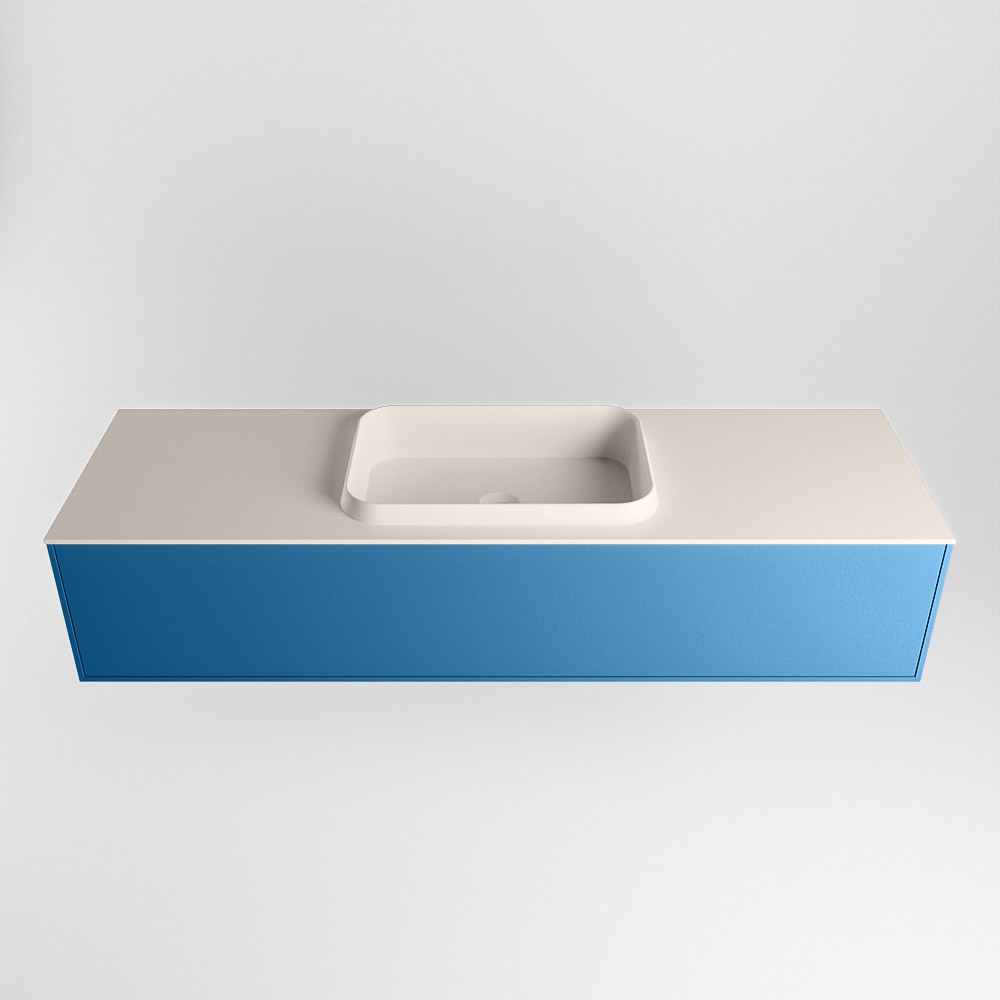 MONDIAZ ERIN 150cm mueble de baño color Jeans 1 cajón. Lavabo RIDGE Centro sin orificio color Linen. 5 MONDIAZ ERIN 150cm mueble de baño color Jeans 1 cajón. Lavabo RIDGE Centro sin orificio color Linen. - Imagen 5