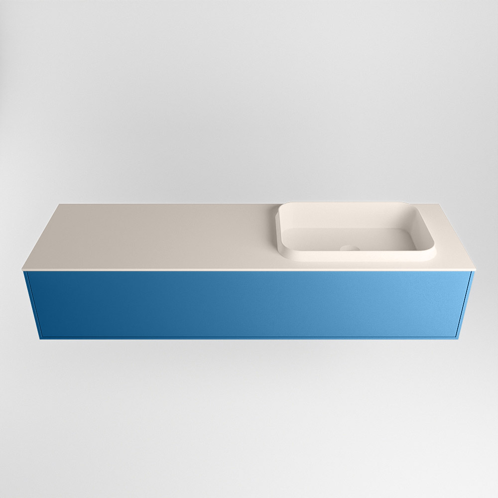 MONDIAZ ERIN 150cm mueble de baño color Jeans 1 cajón. Lavabo RIDGE Derecho sin orificio color Linen. 5 MONDIAZ ERIN 150cm mueble de baño color Jeans 1 cajón. Lavabo RIDGE Derecho sin orificio color Linen. - Imagen 5