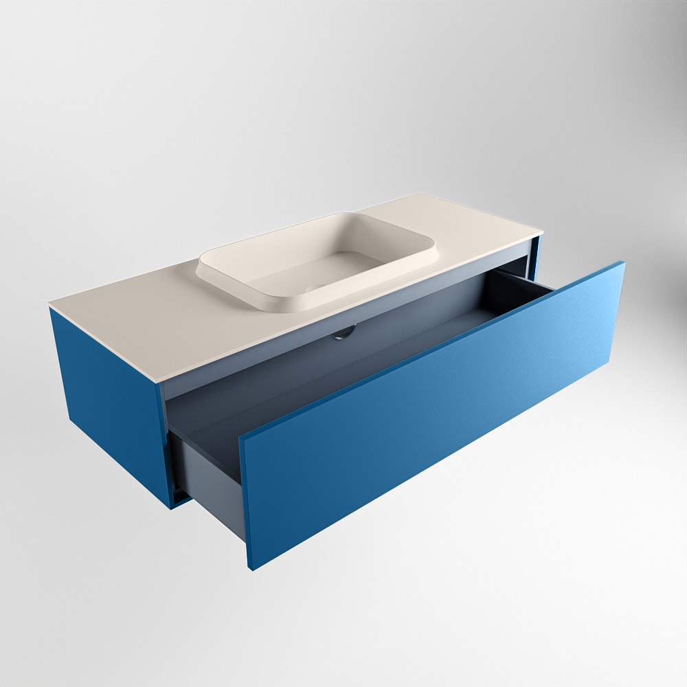 MONDIAZ ERIN 120cm mueble de baño color Jeans 1 cajón. Lavabo RIDGE Centro sin orificio color Linen. 6 MONDIAZ ERIN 120cm mueble de baño color Jeans 1 cajón. Lavabo RIDGE Centro sin orificio color Linen. - Imagen 6