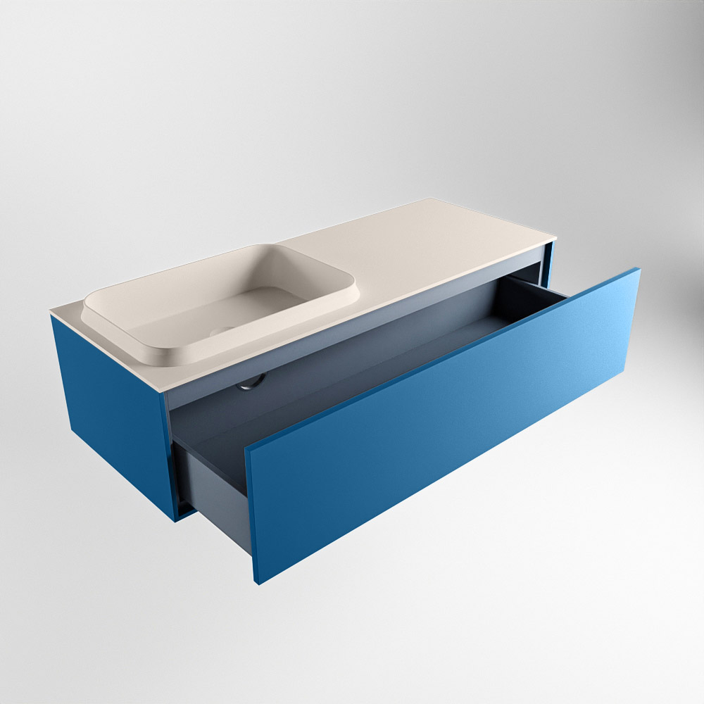 MONDIAZ ERIN 120cm mueble de baño color Jeans 1 cajón. Lavabo RIDGE Izquierda sin orificio color Linen. 6 MONDIAZ ERIN 120cm mueble de baño color Jeans 1 cajón. Lavabo RIDGE Izquierda sin orificio color Linen. - Imagen 6