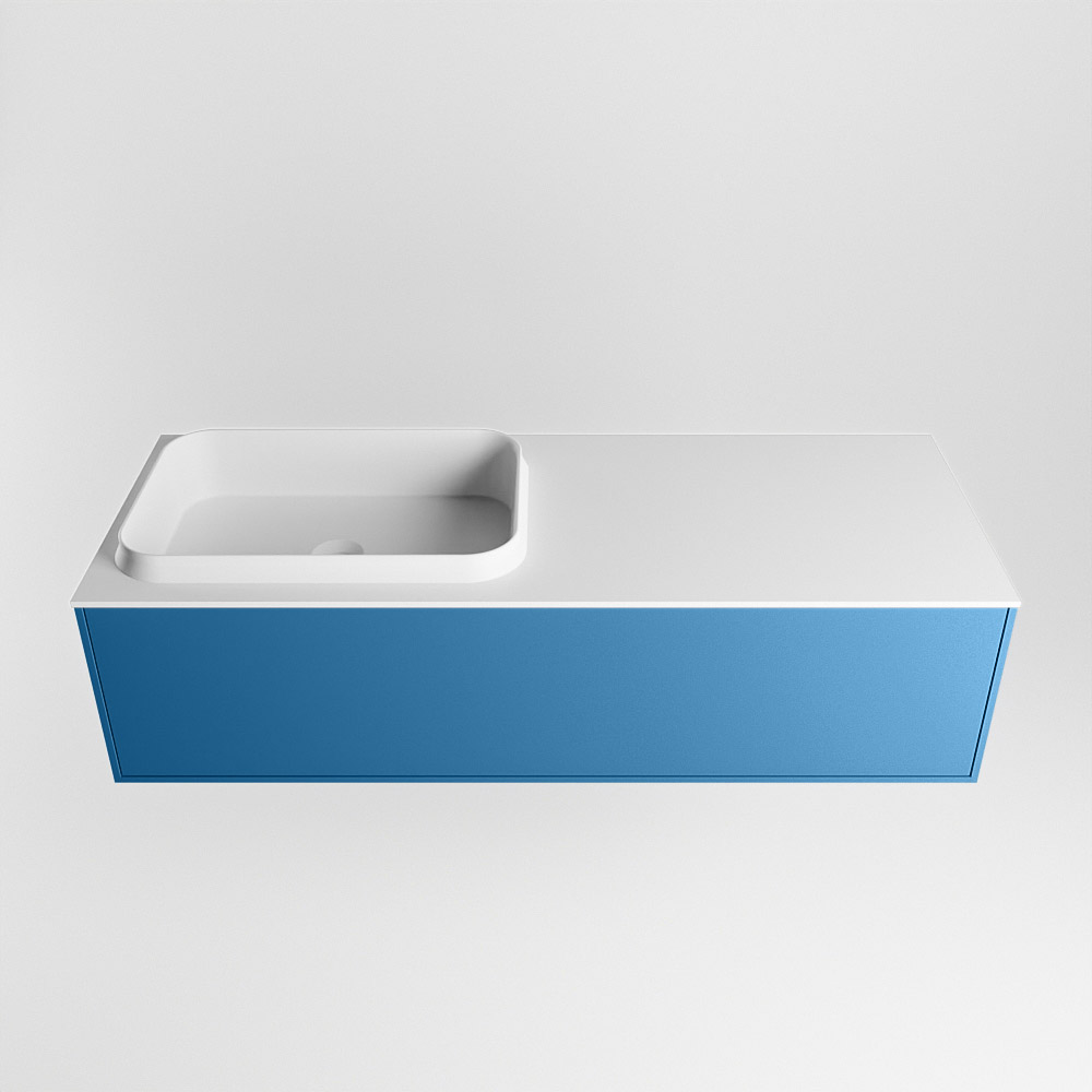 MONDIAZ ERIN 120cm mueble de baño color Jeans 1 cajón. Lavabo RIDGE Izquierda sin orificio color Talc. 5 MONDIAZ ERIN 120cm mueble de baño color Jeans 1 cajón. Lavabo RIDGE Izquierda sin orificio color Talc. - Imagen 5