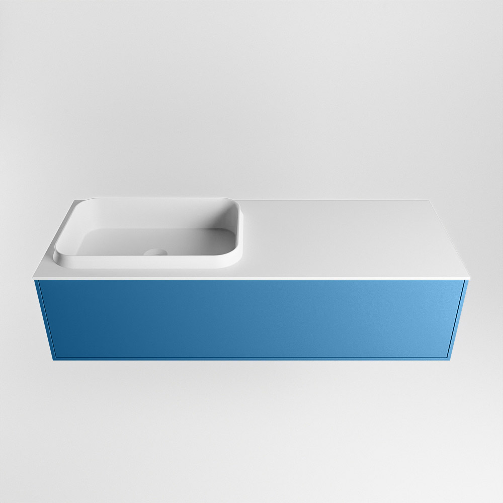 MONDIAZ ERIN 120cm mueble de baño color Jeans 1 cajón. Lavabo RIDGE Izquierda 1 orificio color Talc. 5 MONDIAZ ERIN 120cm mueble de baño color Jeans 1 cajón. Lavabo RIDGE Izquierda 1 orificio color Talc. - Imagen 5