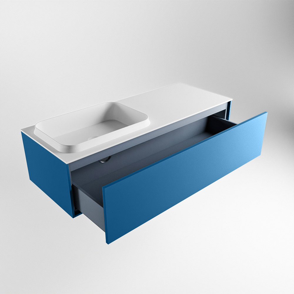 MONDIAZ ERIN 120cm mueble de baño color Jeans 1 cajón. Lavabo RIDGE Izquierda sin orificio color Talc. 6 MONDIAZ ERIN 120cm mueble de baño color Jeans 1 cajón. Lavabo RIDGE Izquierda sin orificio color Talc. - Imagen 6
