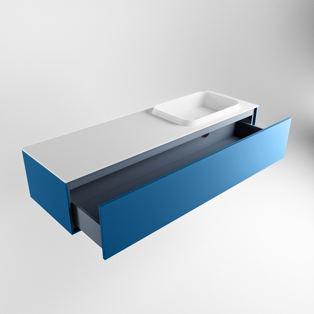 MONDIAZ ERIN 150cm mueble de baño color Jeans 1 cajón. Lavabo RIDGE Derecho 1 orificio color Talc. 6 MONDIAZ ERIN 150cm mueble de baño color Jeans 1 cajón. Lavabo RIDGE Derecho 1 orificio color Talc. - Imagen 6