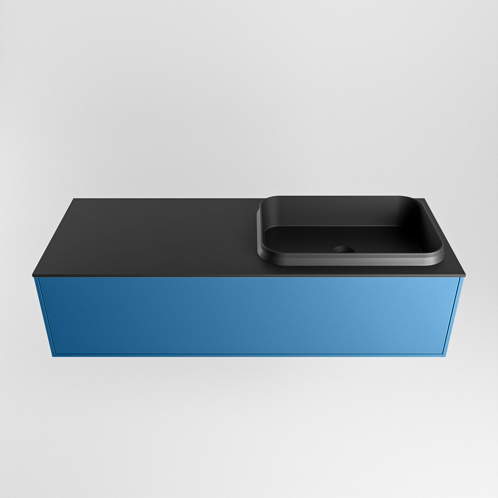 MONDIAZ ERIN 120cm mueble de baño color Jeans 1 cajón. Lavabo RIDGE Derecho sin orificio color Urban. 5 MONDIAZ ERIN 120cm mueble de baño color Jeans 1 cajón. Lavabo RIDGE Derecho sin orificio color Urban. - Imagen 5