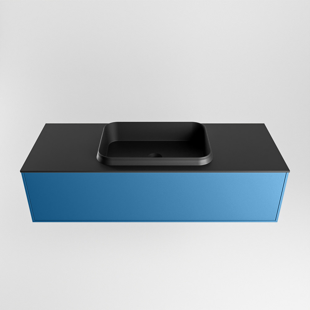 MONDIAZ ERIN 120cm mueble de baño color Jeans 1 cajón. Lavabo RIDGE Centro 1 orificio color Urban. 5 MONDIAZ ERIN 120cm mueble de baño color Jeans 1 cajón. Lavabo RIDGE Centro 1 orificio color Urban. - Imagen 5