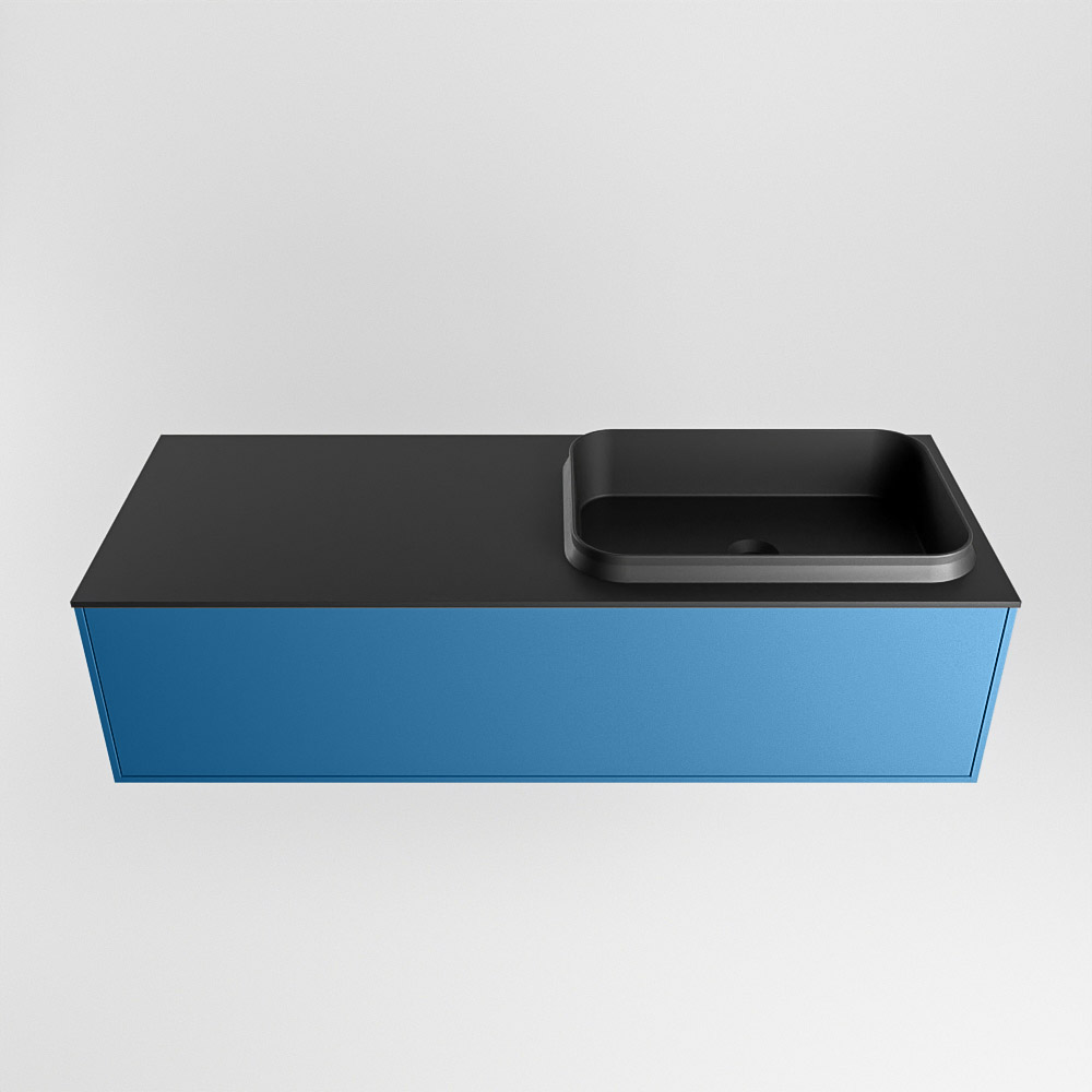 MONDIAZ ERIN 120cm mueble de baño color Jeans 1 cajón. Lavabo RIDGE Derecho 1 orificio color Urban. 5 MONDIAZ ERIN 120cm mueble de baño color Jeans 1 cajón. Lavabo RIDGE Derecho 1 orificio color Urban. - Imagen 5