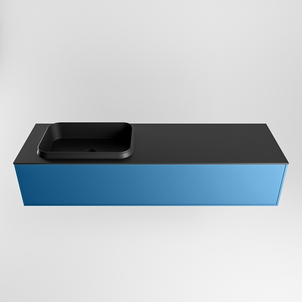 MONDIAZ ERIN 150cm mueble de baño color Jeans 1 cajón. Lavabo RIDGE Izquierda sin orificio color Urban. 5 MONDIAZ ERIN 150cm mueble de baño color Jeans 1 cajón. Lavabo RIDGE Izquierda sin orificio color Urban. - Imagen 5