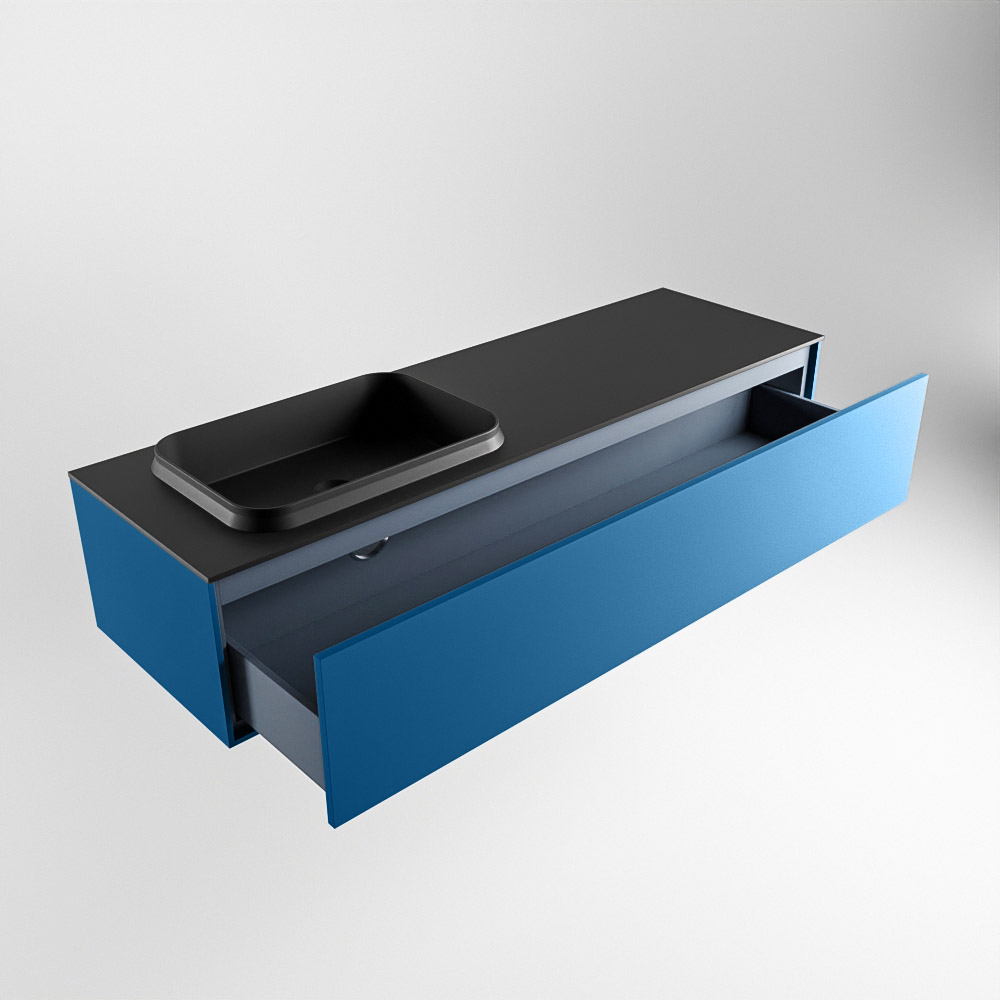 MONDIAZ ERIN 150cm mueble de baño color Jeans 1 cajón. Lavabo RIDGE Izquierda sin orificio color Urban. 6 MONDIAZ ERIN 150cm mueble de baño color Jeans 1 cajón. Lavabo RIDGE Izquierda sin orificio color Urban. - Imagen 6