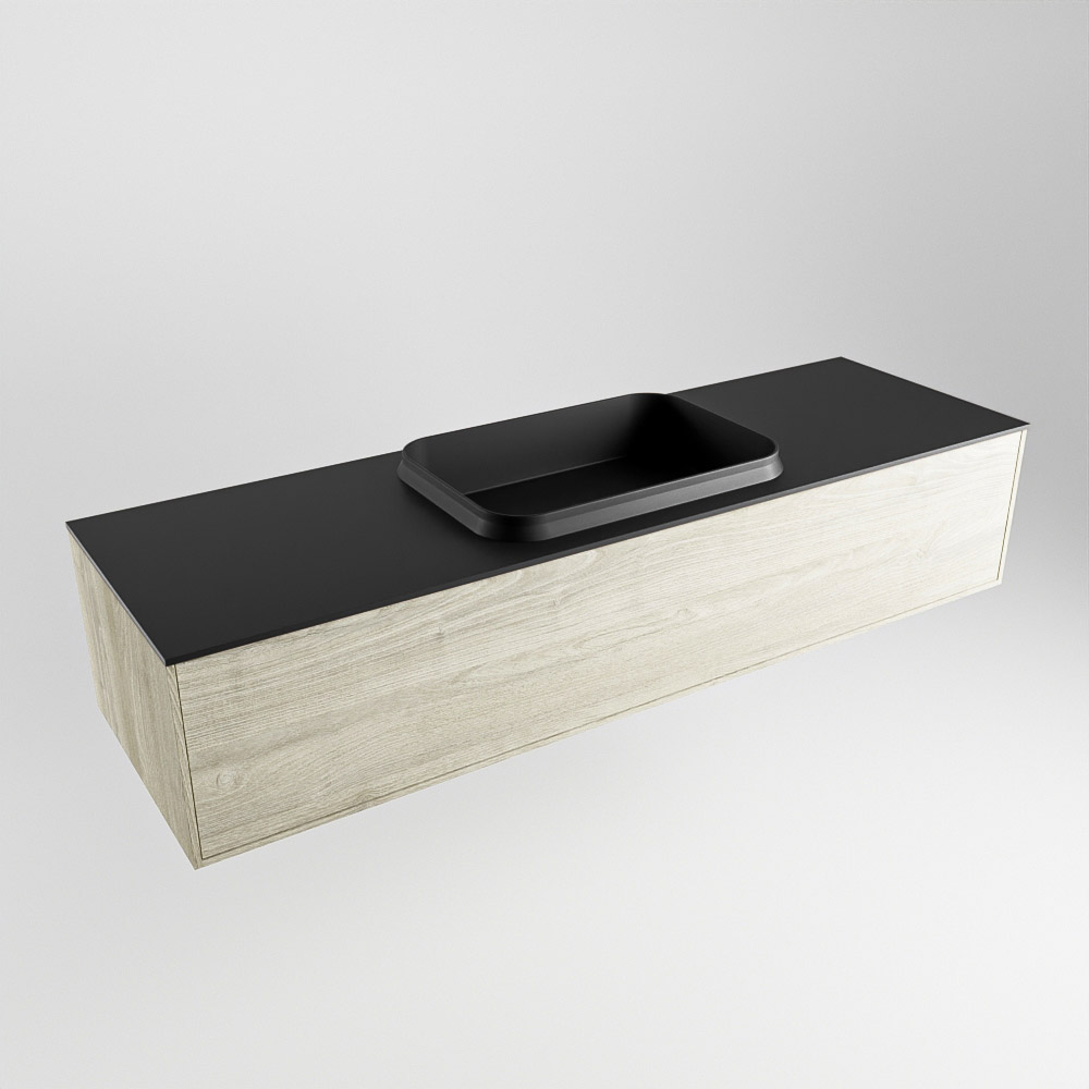 MONDIAZ ERIN 150cm mueble de baño color Light Brown Grey 1 cajón. Lavabo RIDGE Centro 1 orificio color Urban. 4 MONDIAZ ERIN 150cm mueble de baño color Light Brown Grey 1 cajón. Lavabo RIDGE Centro 1 orificio color Urban. - Imagen 4