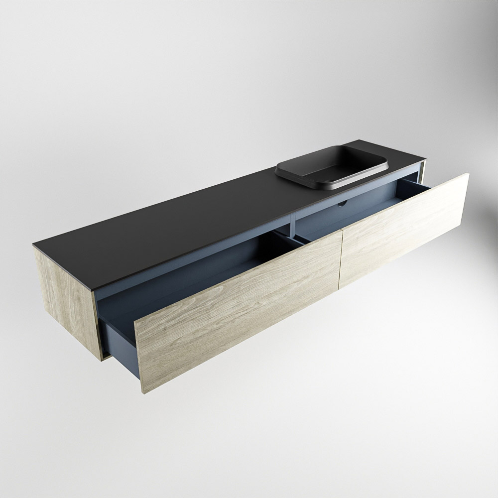 MONDIAZ ERIN 200cm mueble de baño color Light Brown Grey 2 cajones. Lavabo RIDGE Derecho sin orificio color Urban. 6 MONDIAZ ERIN 200cm mueble de baño color Light Brown Grey 2 cajones. Lavabo RIDGE Derecho sin orificio color Urban. - Imagen 6