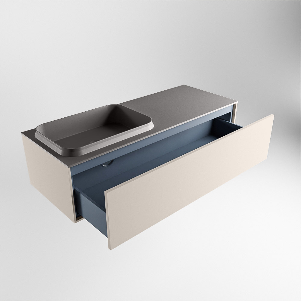 MONDIAZ ERIN 120cm mueble de baño color Linen 1 cajón. Lavabo RIDGE Izquierda 1 orificio color Dark Grey. 6 MONDIAZ ERIN 120cm mueble de baño color Linen 1 cajón. Lavabo RIDGE Izquierda 1 orificio color Dark Grey. - Imagen 6
