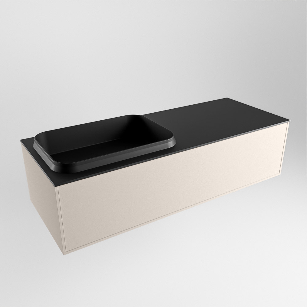 MONDIAZ ERIN 120cm mueble de baño color Linen 1 cajón. Lavabo RIDGE Izquierda sin orificio color Urban. 4 MONDIAZ ERIN 120cm mueble de baño color Linen 1 cajón. Lavabo RIDGE Izquierda sin orificio color Urban. - Imagen 4