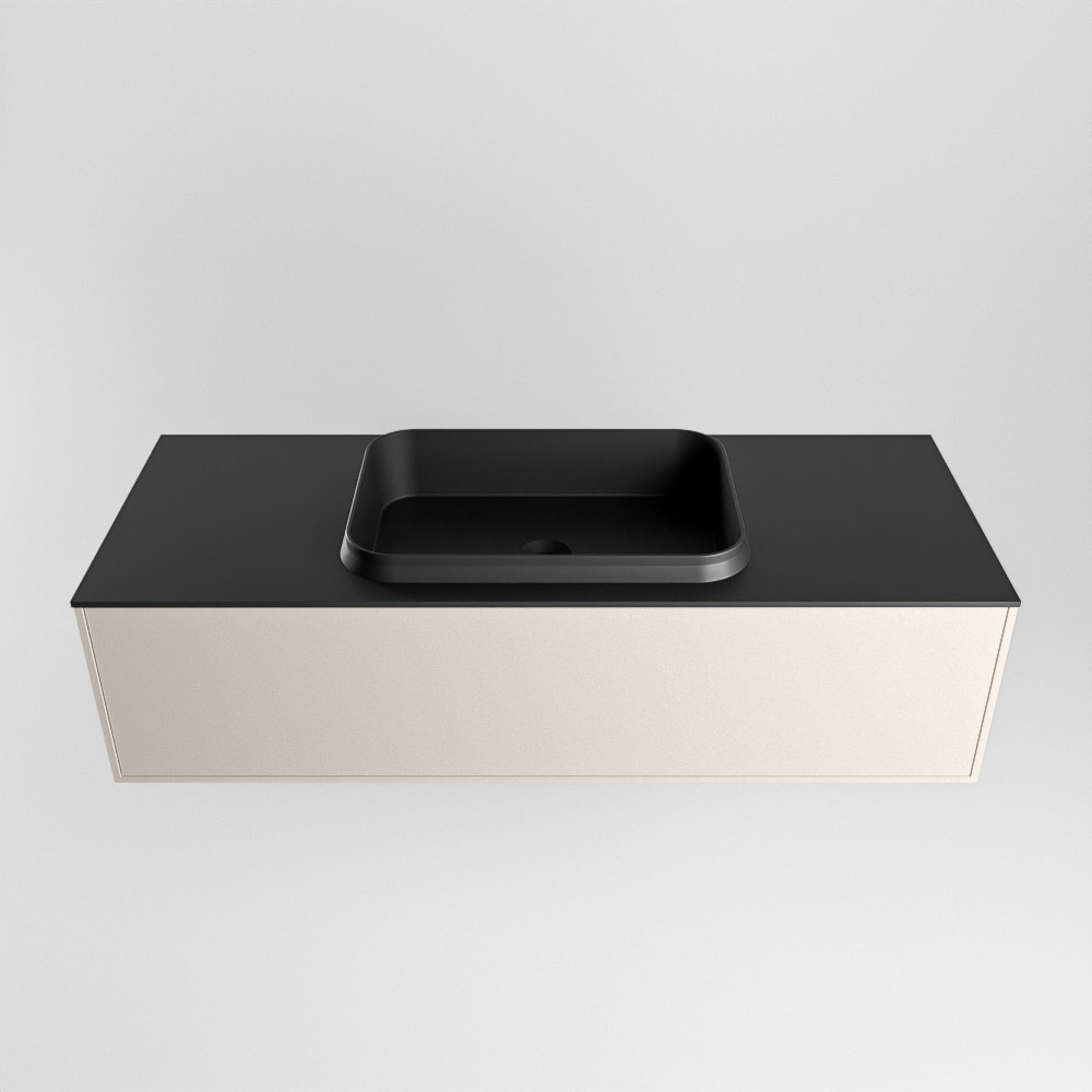 MONDIAZ ERIN 120cm mueble de baño color Linen 1 cajón. Lavabo RIDGE Centro sin orificio color Urban. 5 MONDIAZ ERIN 120cm mueble de baño color Linen 1 cajón. Lavabo RIDGE Centro sin orificio color Urban. - Imagen 5
