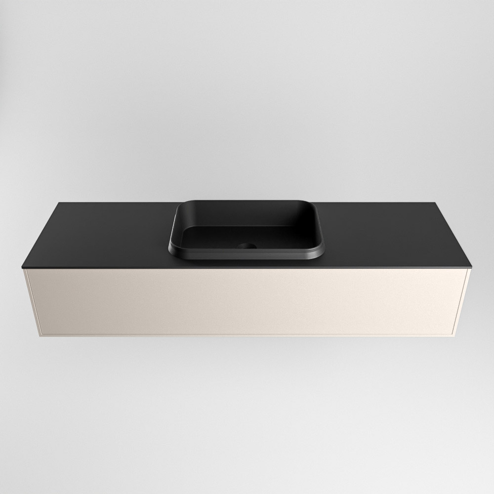 MONDIAZ ERIN 150cm mueble de baño color Linen 1 cajón. Lavabo RIDGE Centro sin orificio color Urban. 5 MONDIAZ ERIN 150cm mueble de baño color Linen 1 cajón. Lavabo RIDGE Centro sin orificio color Urban. - Imagen 5