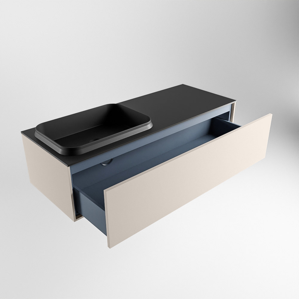 MONDIAZ ERIN 120cm mueble de baño color Linen 1 cajón. Lavabo RIDGE Izquierda sin orificio color Urban. 6 MONDIAZ ERIN 120cm mueble de baño color Linen 1 cajón. Lavabo RIDGE Izquierda sin orificio color Urban. - Imagen 6