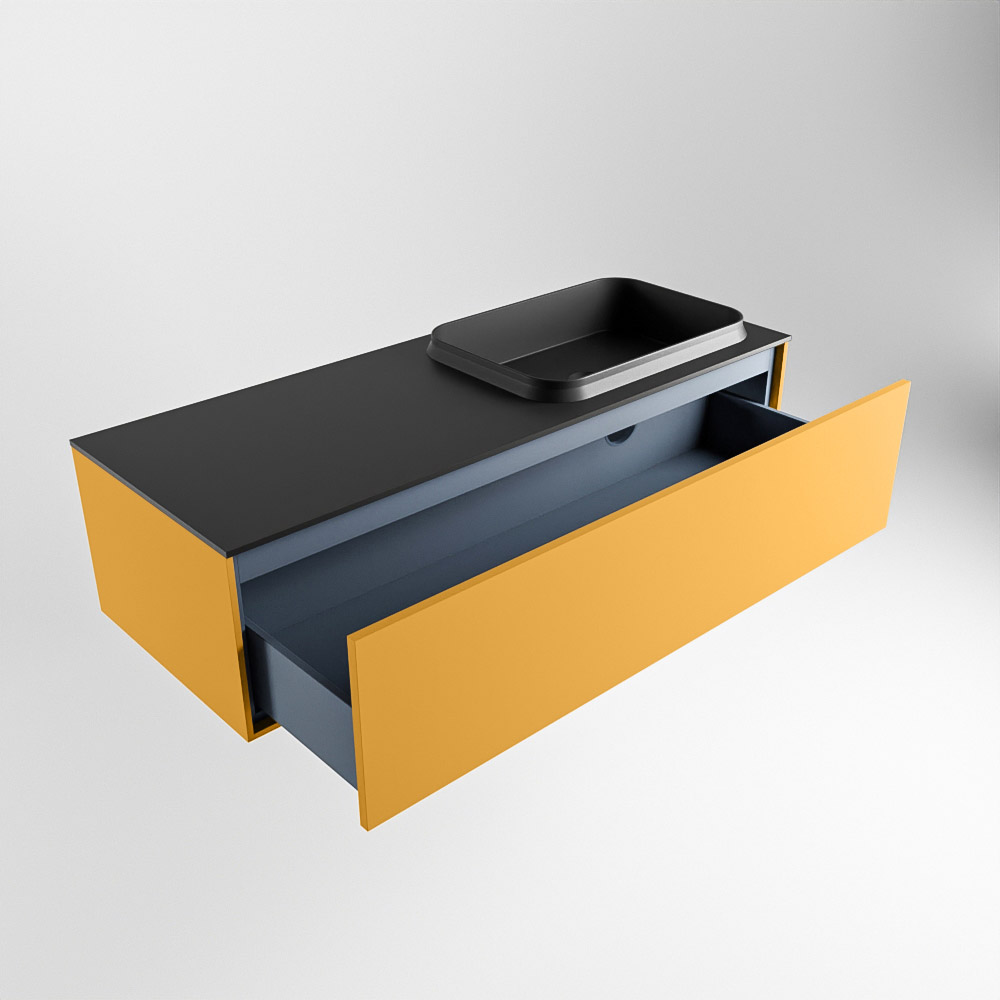 MONDIAZ ERIN 120cm mueble de baño color Ocher 1 cajón. Lavabo RIDGE Derecho 1 orificio color Urban. 6 MONDIAZ ERIN 120cm mueble de baño color Ocher 1 cajón. Lavabo RIDGE Derecho 1 orificio color Urban. - Imagen 6