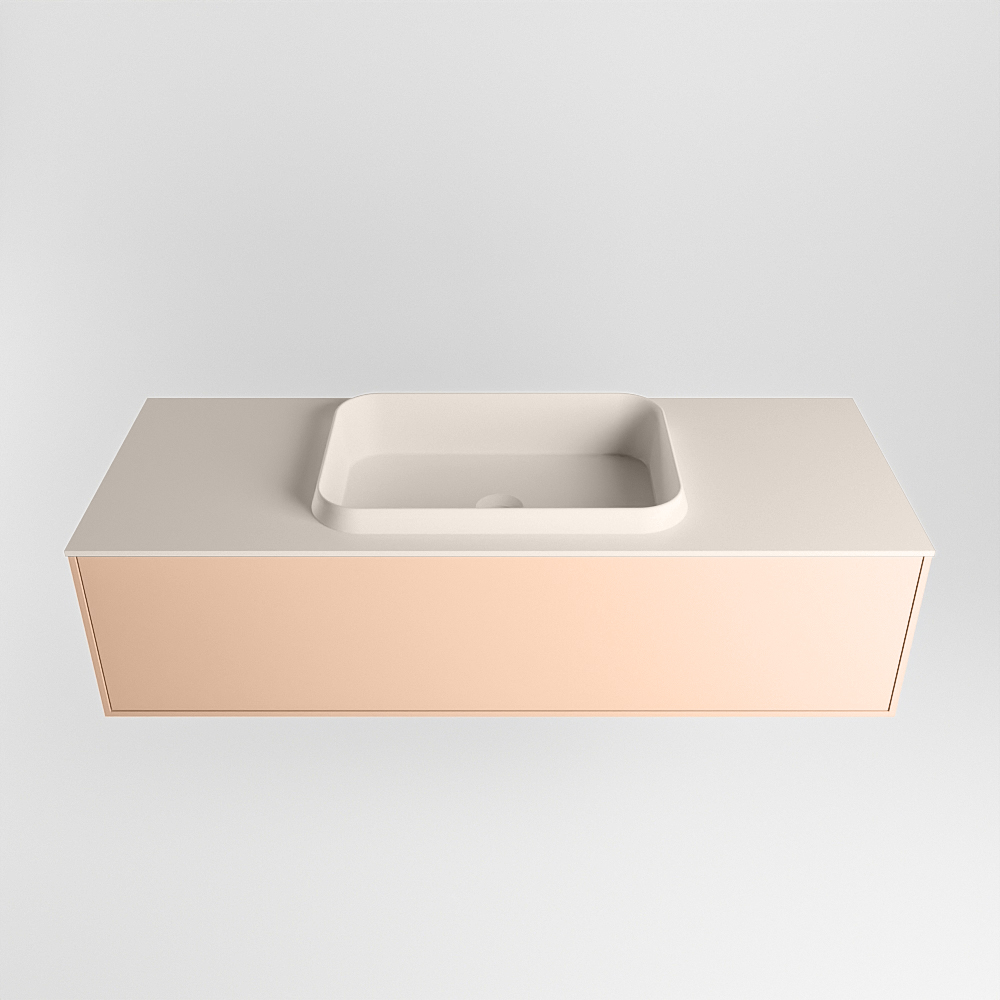 MONDIAZ ERIN 120cm mueble de baño color Rosee 1 cajón. Lavabo RIDGE Centro sin orificio color Linen. 5 MONDIAZ ERIN 120cm mueble de baño color Rosee 1 cajón. Lavabo RIDGE Centro sin orificio color Linen. - Imagen 5
