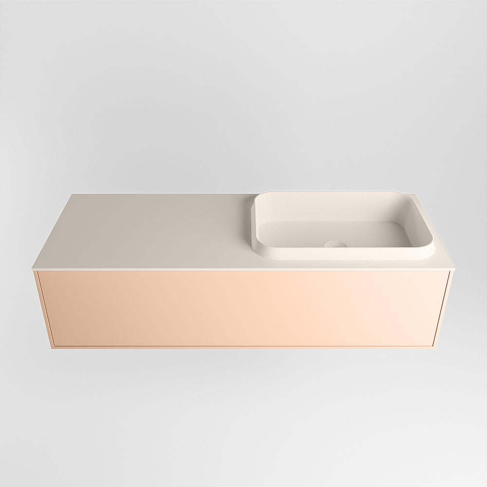 MONDIAZ ERIN 120cm mueble de baño color Rosee 1 cajón. Lavabo RIDGE Derecho sin orificio color Linen. 5 MONDIAZ ERIN 120cm mueble de baño color Rosee 1 cajón. Lavabo RIDGE Derecho sin orificio color Linen. - Imagen 5
