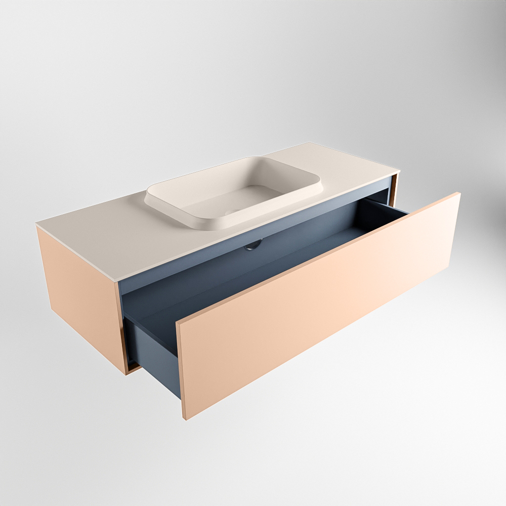 MONDIAZ ERIN 120cm mueble de baño color Rosee 1 cajón. Lavabo RIDGE Centro sin orificio color Linen. 6 MONDIAZ ERIN 120cm mueble de baño color Rosee 1 cajón. Lavabo RIDGE Centro sin orificio color Linen. - Imagen 6
